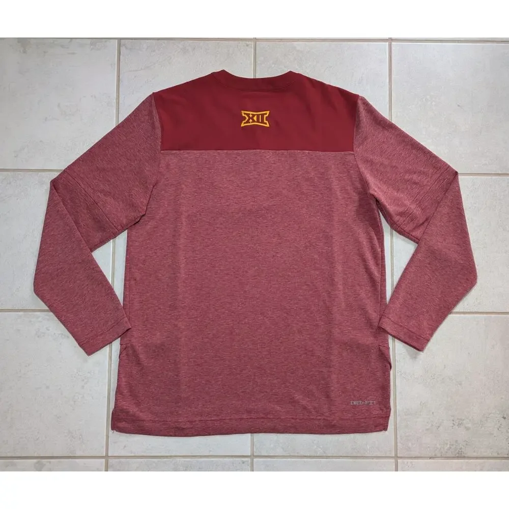 Nike Men's Medium Iowa State Cyclones Jack Trice 5 Bar Club 1/4 Zip Pullover Red